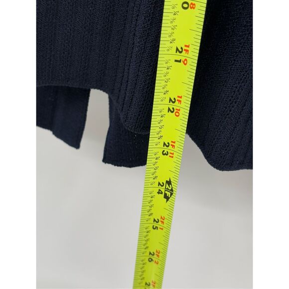 St. John Marie Gray Cardigan Sweater Women 6 Navy Blue Gold Buttons Nautical‎ - Picture 8 of 10